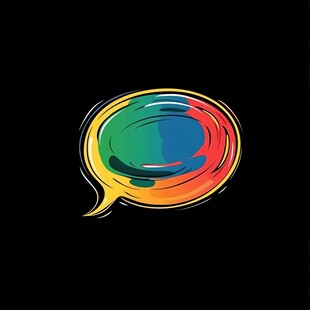 多彩对话气泡图标设计