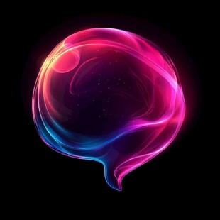 梦幻炫彩发光对话气泡