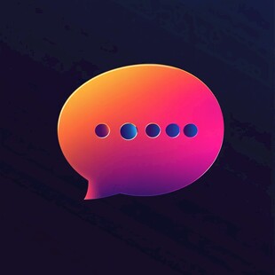 多彩对话气泡图标设计
