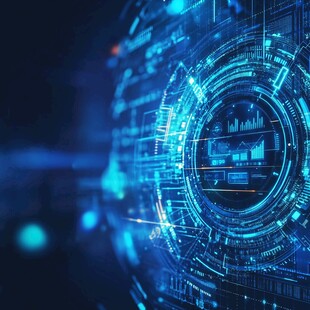 科技感十足的数字界面图景