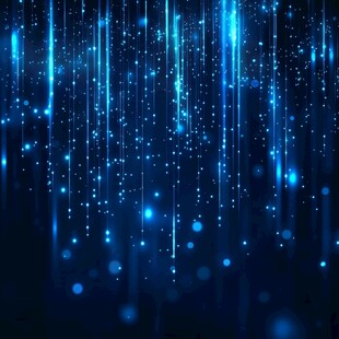 梦幻蓝色粒子光效背景