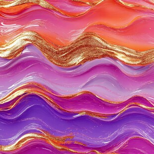 炫彩金纹流体波浪纹理图