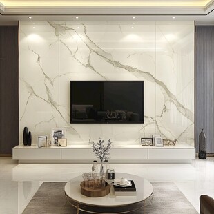 现代简约大理石电视背景墙
