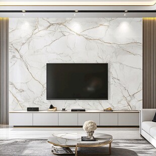 现代简约大理石电视背景墙