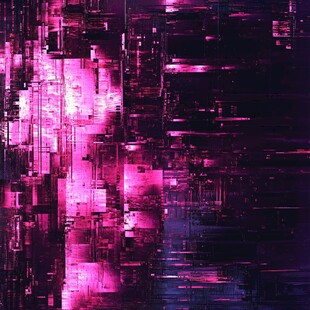 梦幻紫调故障风抽象背景图