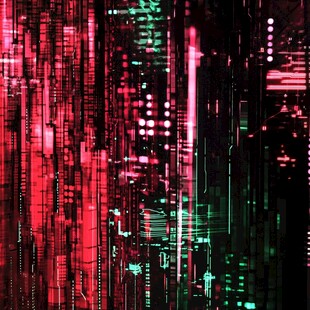 赛博朋克风数字矩阵背景