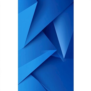 蓝色几何折纸风格背景图