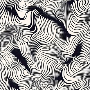 黑白动感线条抽象图案