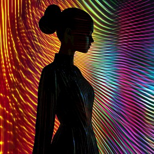 光影中女性的梦幻剪影