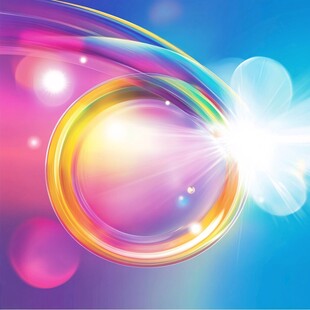 炫彩光效环形梦幻背景图