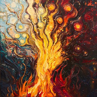 火焰之树 奇幻色彩艺术画作