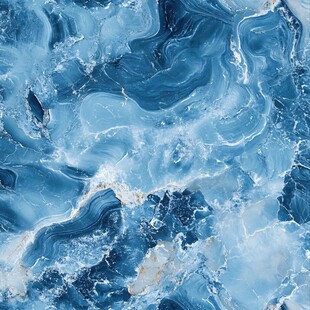 蓝色流动纹理大理石图案