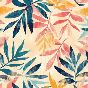 多彩树叶图案背景纹理