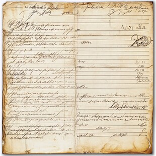 古老手写账本记录