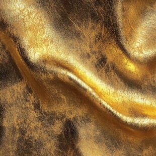 金色纹理皮革质感面料