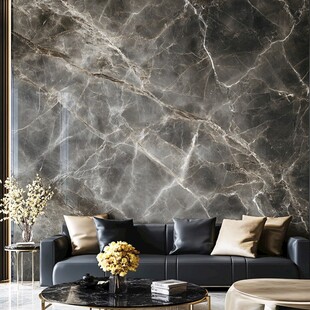 深灰大理石背景墙家居场景