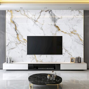 现代奢华大理石电视背景墙