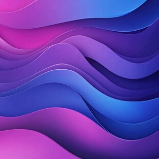 梦幻渐变波浪背景图案