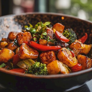 美味蔬菜炒豆腐