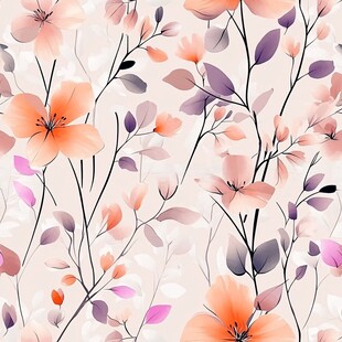 浪漫花卉图案背景设计