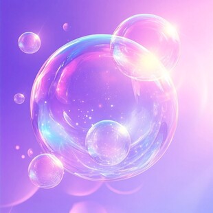 梦幻炫彩泡泡背景图