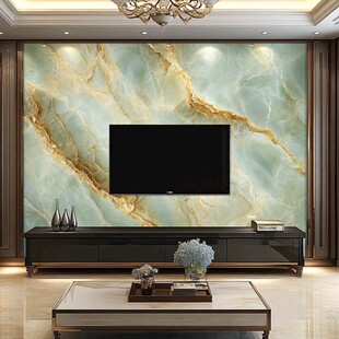 奢华大理石电视背景墙设计