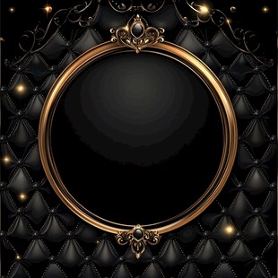 黑金奢华圆形装饰背景图