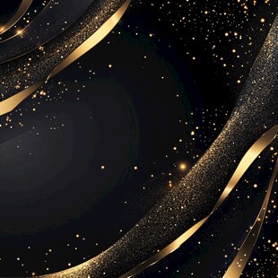 黑金闪耀丝带背景图