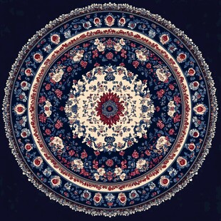 精美圆形传统花纹地毯