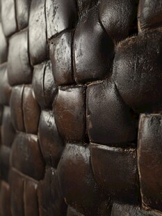 复古编织皮革纹理特写