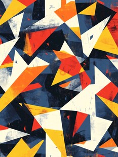 几何色块抽象艺术图案