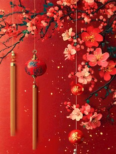 喜庆红梅挂饰贺新春