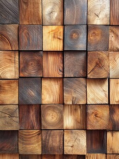 方形木块拼接的木质纹理