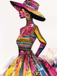 绚丽多彩的时尚女性形象