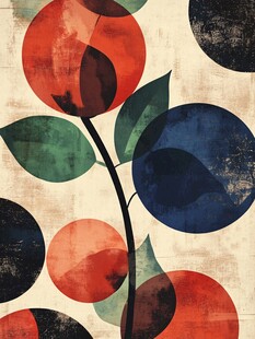 抽象几何花卉图案设计