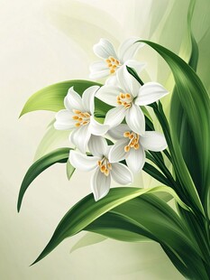 优雅绽放的白色花卉