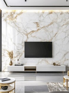 现代轻奢大理石电视背景墙