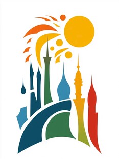 多彩伊斯兰建筑天际线