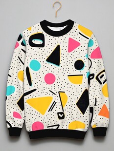 几何图案彩色潮流卫衣