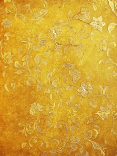 金色花卉纹理背景图案