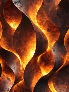 金属波浪纹理艺术图案