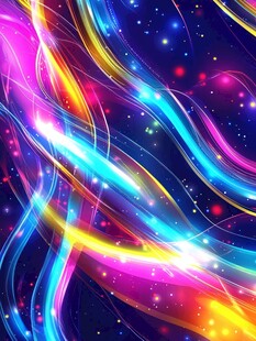 梦幻炫彩流光背景图