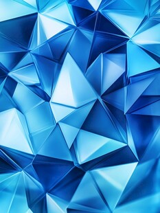 蓝色立体多边形几何背景