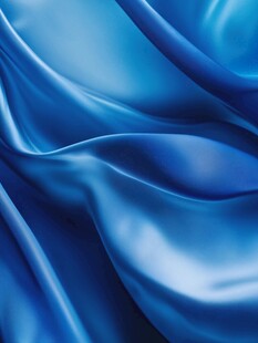 蓝色丝绸质感布料纹理