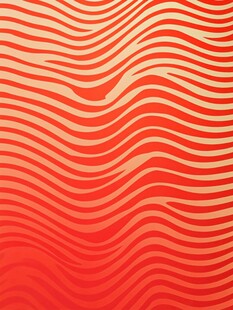 红色波浪条纹抽象背景图