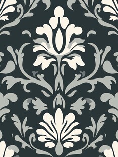 复古花卉几何无缝图案