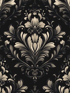 黑色奢华欧式花纹图案