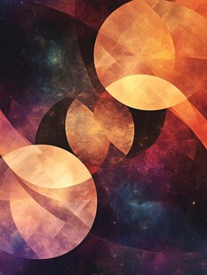 梦幻宇宙风几何抽象图案