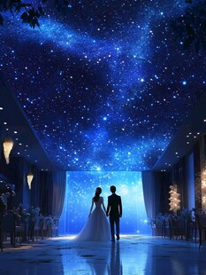 梦幻星空下的浪漫婚礼