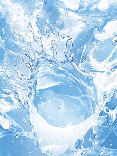 水花飞溅的灵动瞬间